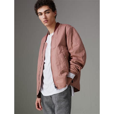 burberry quilted bomber jacket mens